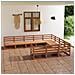Set Divani da Giardino 10 pz in Legno Massello di Pino - Foto miniatura 1