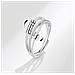 Anello Antistress Regolabile Con Anellini Girevoli Silver - Foto miniatura 3