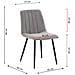 Pack 4 Sedie Sagi Rivestite In Tessuto Grigio - Foto miniatura 5