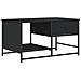 Tavolino Da Salotto Nero 85,5x51x45 Cm In Legno Multistrato - Foto miniatura 2