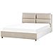 Letto Matrimoniale Con Contenitore Velluto Beige 160 X 200 Cm Batilly - Foto miniatura 2