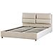 Letto Matrimoniale Con Contenitore Velluto Beige 160 X 200 Cm Batilly - Foto miniatura 3