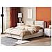 Letto Matrimoniale Con Contenitore Velluto Beige 160 X 200 Cm Batilly - Foto miniatura 1