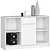 Cassettiera B17, 1 anta e 1 cassetto, 120x40x77 cm, Colore Bianco - Foto miniatura 1