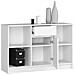Cassettiera B17, 1 anta e 1 cassetto, 120x40x77 cm, Colore Bianco - Foto miniatura 2