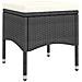 Set Da Pranzo Per Giardino 5 Pz Polyrattan Vetro Temperato Nero - Foto miniatura 5