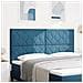 Testiera Design a Blocchi di Diamante Blu Scuro 180 cm Velluto - Foto miniatura 2