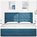 Testiera Design a Blocchi di Diamante Blu Scuro 180 cm Velluto - Foto miniatura 3