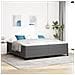 Struttura Letto Grigio Chiaro 200x200 cm Tessuto in Corduroy - Foto miniatura 2
