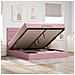 Struttura Letto Pouf con Materassi Rosa 180x200 cm Velluto - Foto miniatura 2