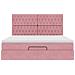 Struttura Letto Pouf con Materassi Rosa 180x200 cm Velluto - Foto miniatura 8