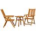 Set Bistro da Giardino 3 pcs Marrone legno massello di acacia - Foto miniatura 1