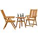 Set Bistro da Giardino 3 pcs Marrone legno massello di acacia - Foto miniatura 3