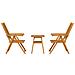 Set Bistro da Giardino 3 pcs Marrone legno massello di acacia - Foto miniatura 7