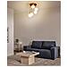 Lampadario A 5 Luci Riana Metallo Ottone - Foto miniatura 1