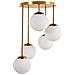 Lampadario A 5 Luci Riana Metallo Ottone - Foto miniatura 2