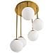 Lampadario A 5 Luci Riana Metallo Ottone - Foto miniatura 3