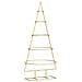 Albero di Natale in metallo con supporto Oro 125 cm - Foto miniatura 1