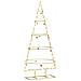 Albero di Natale in metallo con supporto Oro 125 cm - Foto miniatura 3