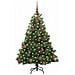 Albero di Natale artificiale con 150 LED Verde 150 cm PE e PVC - Foto miniatura 3