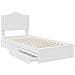 Letto con Contenitore Bianco 75 x 190 cm Legno multistrato - Foto miniatura 5
