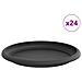 Vassoio Rotondo per Fiori 24 pcs Nero Ø 19 x 2 cm Plastica - Foto miniatura 1