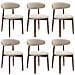 Set Da 6 Sedie Da Pranzo, Robuste Ed Eleganti, In Stile Scandinavo Minimalista, Ideali Per Sala Da Pranzo E Cucina - Beige - Foto miniatura 1