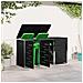 Stoccaggio contenitore a ruote Nero 207 x 77,5 x 112,5 cm - Foto miniatura 4