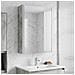 Mobiletto per specchio da bagno Grigio cemento - Foto miniatura 4