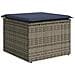 Set Divano da Giardino con cuscino 6 pcs grigio e blu navy - Foto miniatura 5
