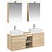 Set di mobili per il bagno 5 pcs Rovere Sonoma - Foto miniatura 1