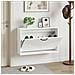 Mobiletto per Scarpe da Muro HOORN 71 x 17 x 43 cm Bianco - Foto miniatura 2