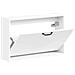 Mobiletto per Scarpe da Muro HOORN 71 x 17 x 43 cm Bianco - Foto miniatura 3
