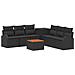 Set di divani 8 pz Nero Rattan sintetico e Acciaio - Foto miniatura 1