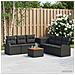 Set di divani 8 pz Nero Rattan sintetico e Acciaio - Foto miniatura 8