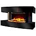 Caminetto Da Soggiorno Colore Nero Lounge Medium Della Led Sotto Il Ripiano Che Illumina E Restituisce Un Effetto Ultra Realistico Della Fiamme Possibilità Di Posizionamento A Parete O A Pavimento Nessun Montaggio, Consegnato Già Assemblato 2000w - Foto miniatura 2