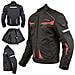 Giacca Moto Sport Tessuto Protezioni Ce Impermeabile Ventilata Rosso 3x - Foto miniatura 1