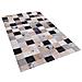 Tappeto Rettangolare In Pelle Marrone-beige - 80x150cm - Rize - Foto miniatura 1