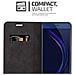 Custodia Compatibile Con Honor 8 In Nero Di Notte - Coperchio Protettiva Con Chiusura Magnetica, Funzione Stand E Tasca Per Le Carte - Foto miniatura 2