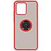 Cover Realme 8 E 8 Pro Bimateriale Anello Supporto Metallico Rossa - Foto miniatura 1