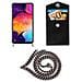 Catena Di Telefoni Cellulari Compatibile Con Samsung Galaxy A50 In Blu Scuro Giallo - Coperchio Protettivo In Silicone Con Anelli D'argento, Cinturino In Corda E Custodia Staccabile - Foto miniatura 7