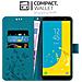Cadorabo Custodia Compatibile Con Samsung Galaxy J6 2018 In Blu Fiore - Coperchio Protettivo In Design Floreale Con Chiusura Magnetica, Funzione Stand E Slot Per Carte - Foto miniatura 3
