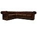 Divano Chesterfield Ad Angolo Chesterfield First Class - 2 Angolo 3 - Cloudy Vecchio Marrone - Pelle - Foto miniatura 1