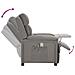Poltrona Massaggiante Elettrica Grigio Chiaro in Tessuto - Foto miniatura 8