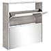 Scarpiera Con Specchio A 2 Livelli Grigio Cemento 63x17x67 Cm - Foto miniatura 2