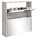 Scarpiera Con Specchio A 2 Livelli Grigio Cemento 63x17x67 Cm - Foto miniatura 3