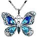 Collana Vintage Con Ciondolo A Farfalla Blue - Foto miniatura 1