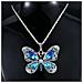 Collana Vintage Con Ciondolo A Farfalla Blue - Foto miniatura 3