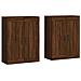 Armadietti A Parete 2 Pz Rovere Marrone In Legno Multistrato - Foto miniatura 1