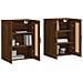 Armadietti A Parete 2 Pz Rovere Marrone In Legno Multistrato - Foto miniatura 2